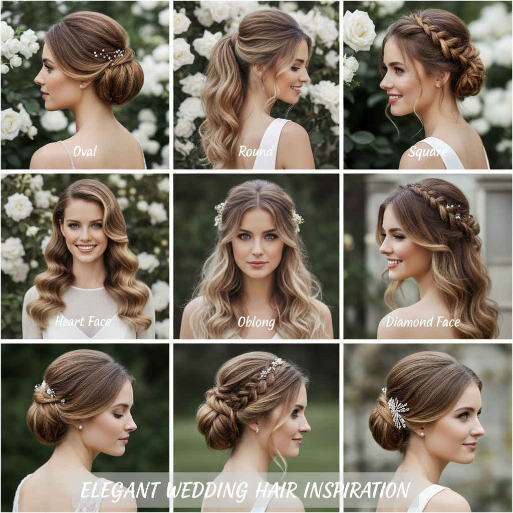 Bridal Hairstyles by Face Shape