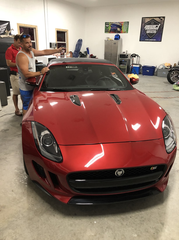 Red Jaguar detailing
