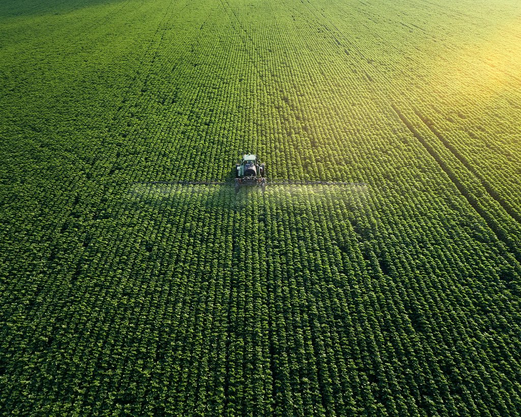 Aerial crop field