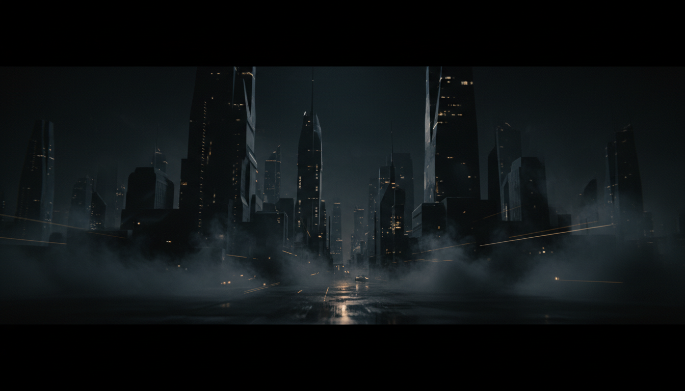Dark urban cityscape