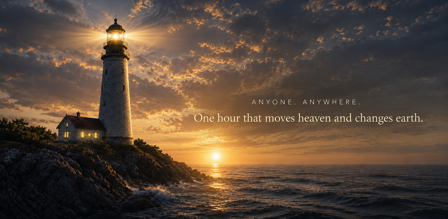 The Lighthouse — Anyone. Anywhere. One hour that moves heaven and changes earth.