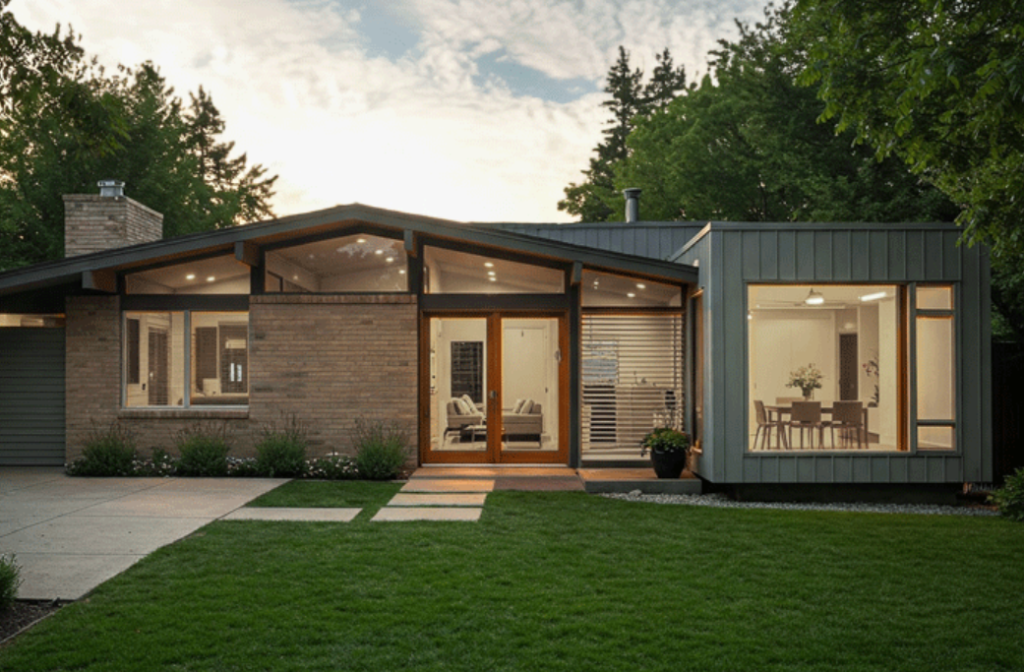 Maison moderne agrandie