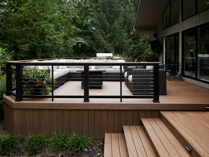 Terrasse avec salon extérieur