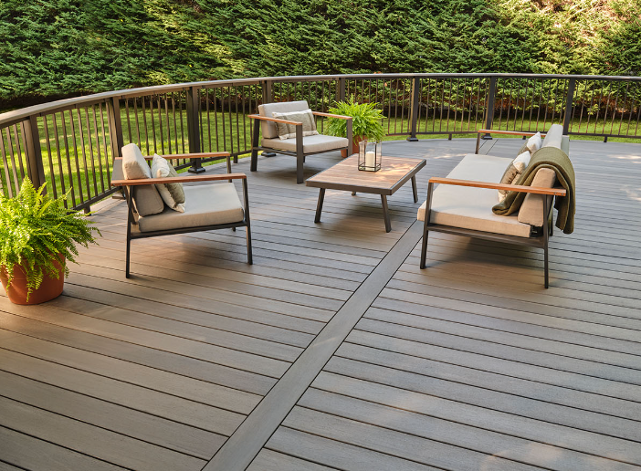 Terrasse composite avec salon