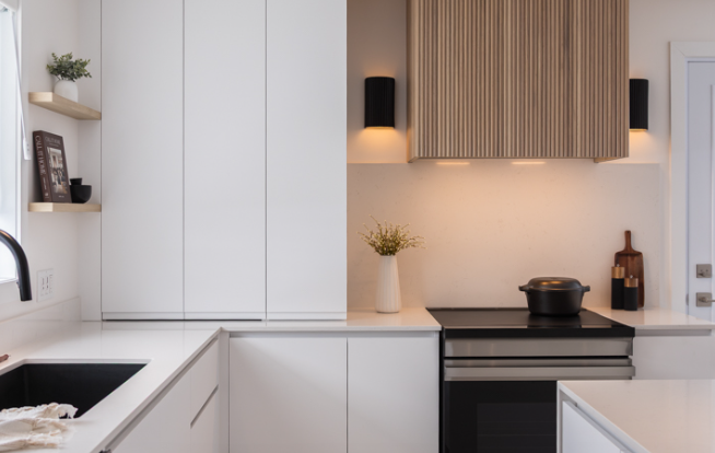Cuisine moderne minimaliste blanche