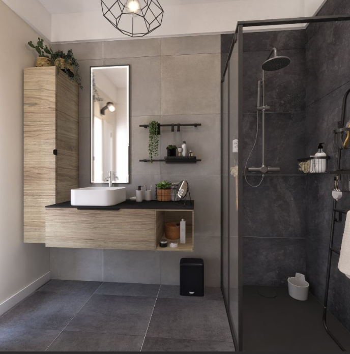 Salle de bain classique blanche