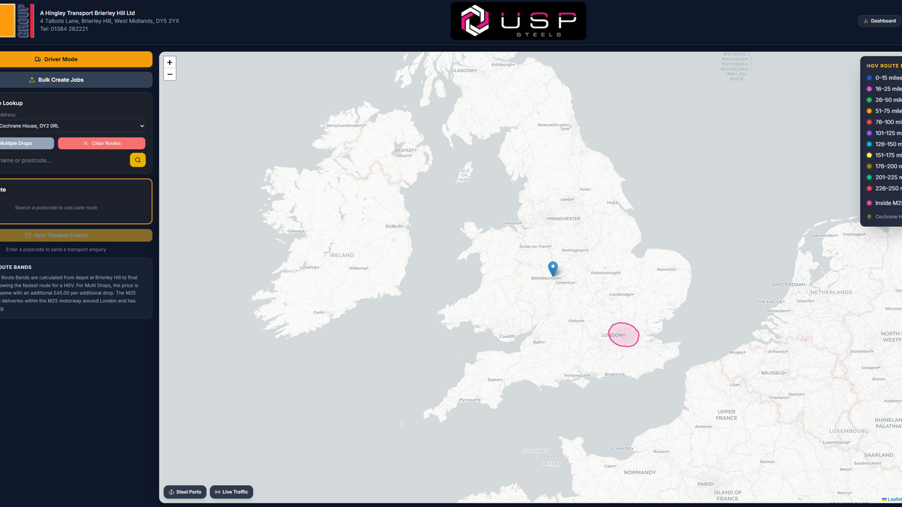 A Hingley Transport Map Template template preview