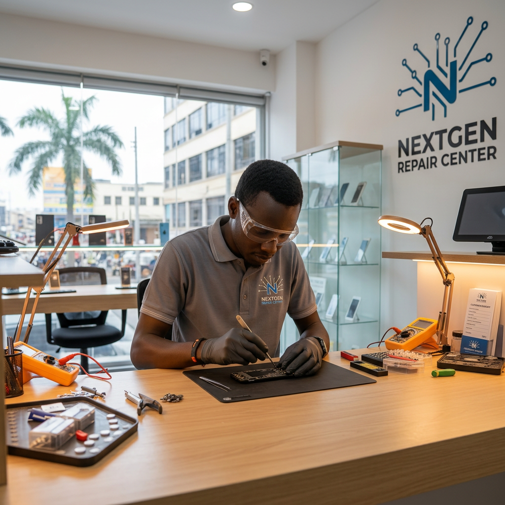 Professional phone repair technician at Nextgen Repair Center