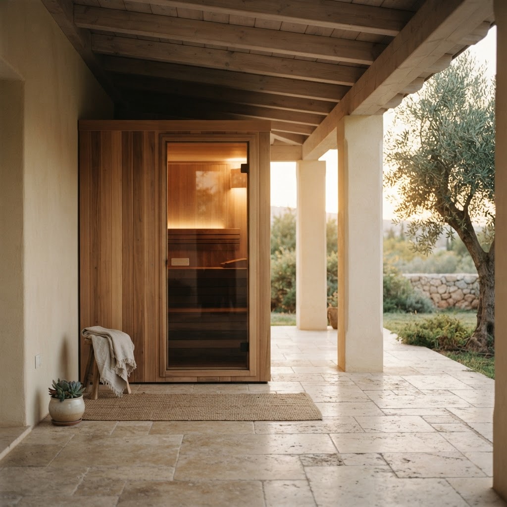 סאונה בהתאמה אישית שתוכננה לחלל הבית