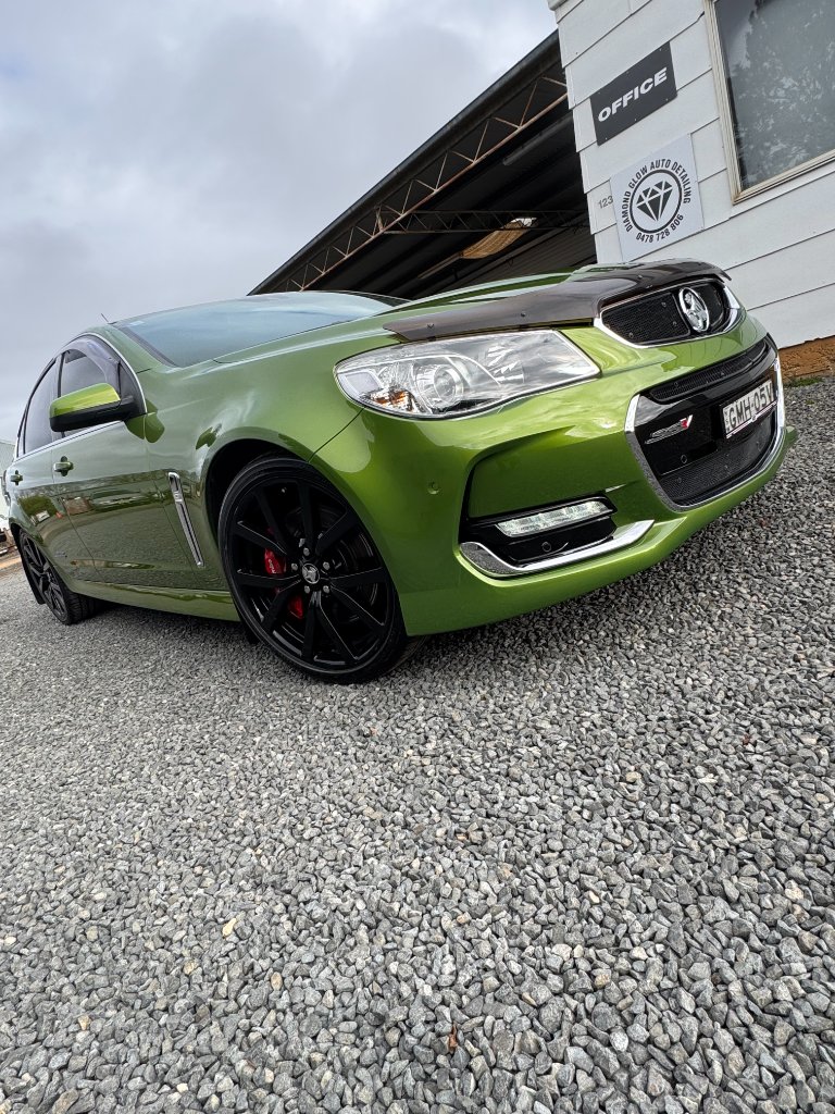 Ceramic coating being applied
