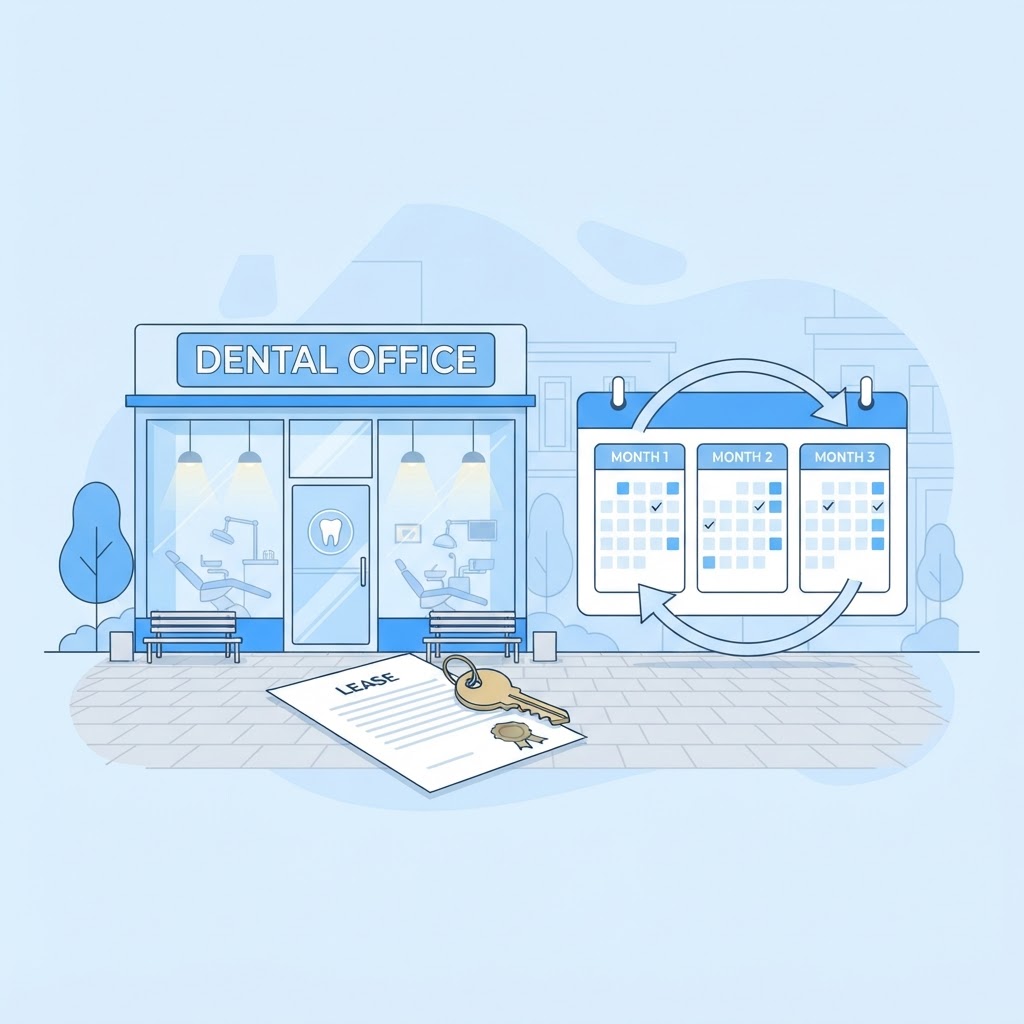Illustration : Contrat de location de cabinet dentaire : 3 mois renouvelable