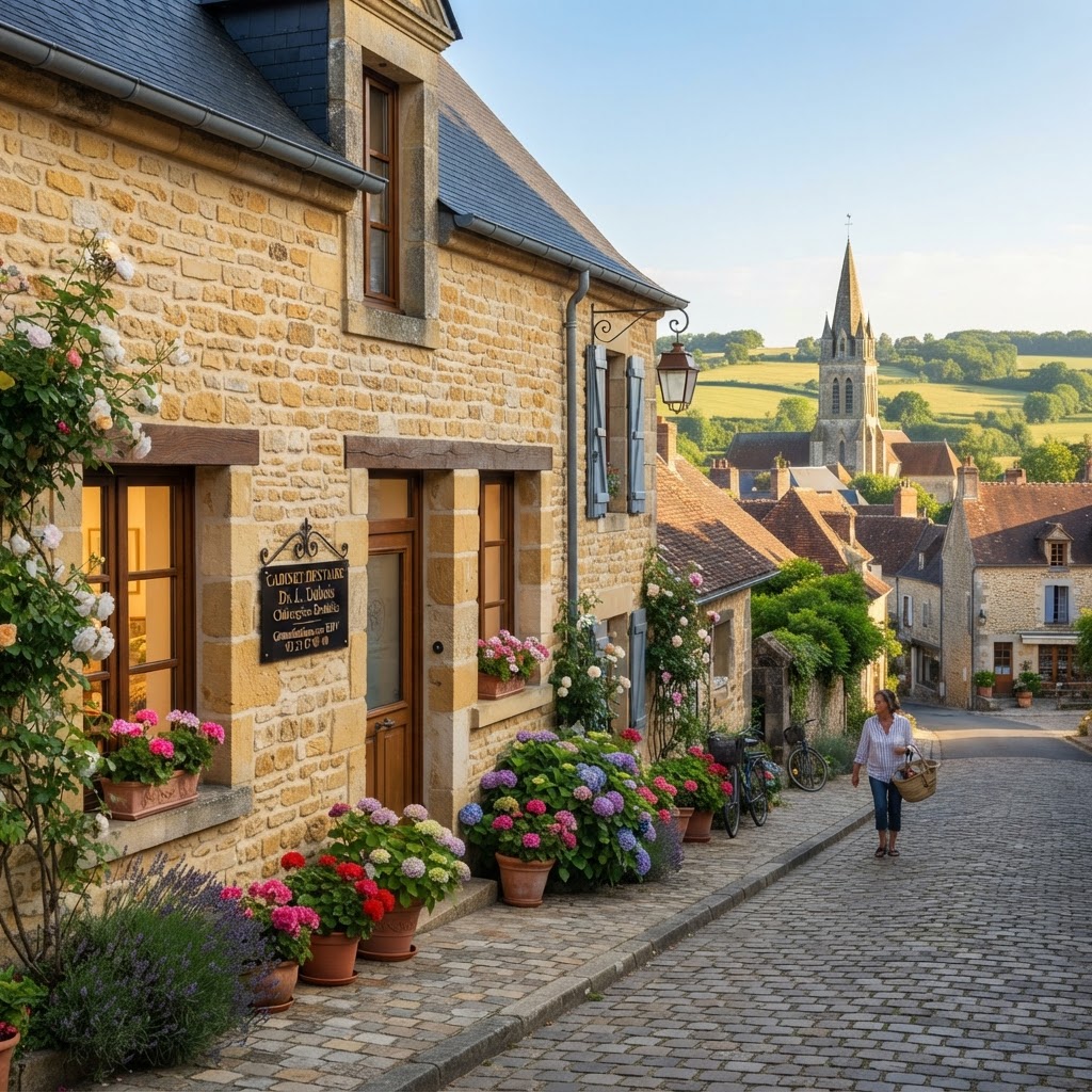 Cabinet dentaire moderne situé dans un village rural français