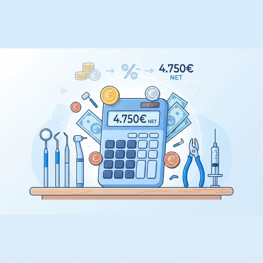Illustration : Simulateur de revenus net chirurgien-dentiste