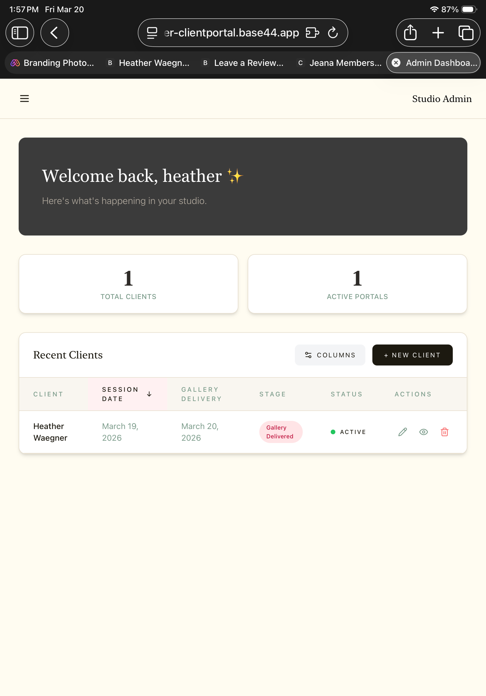 Academy 1 template preview