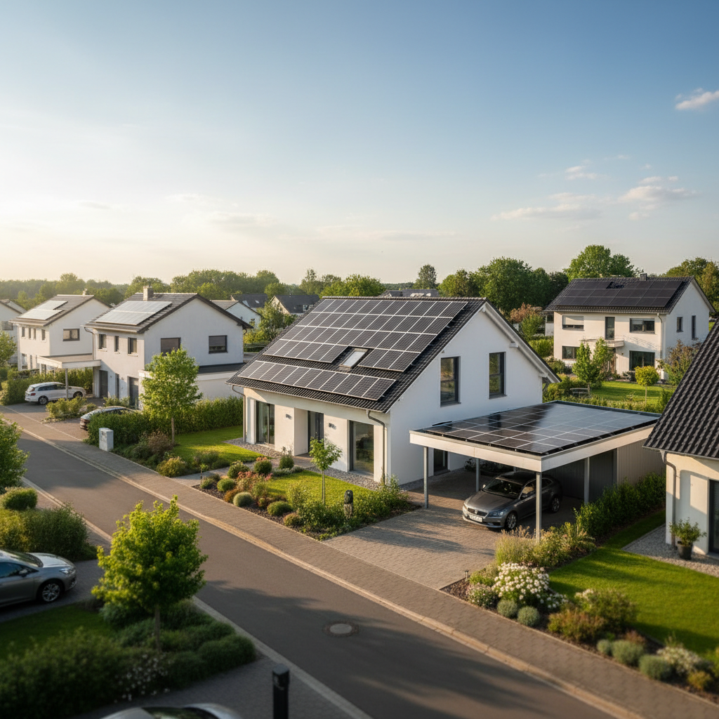 Photovoltaikanlage auf einem Einfamilienhaus in Kerpen