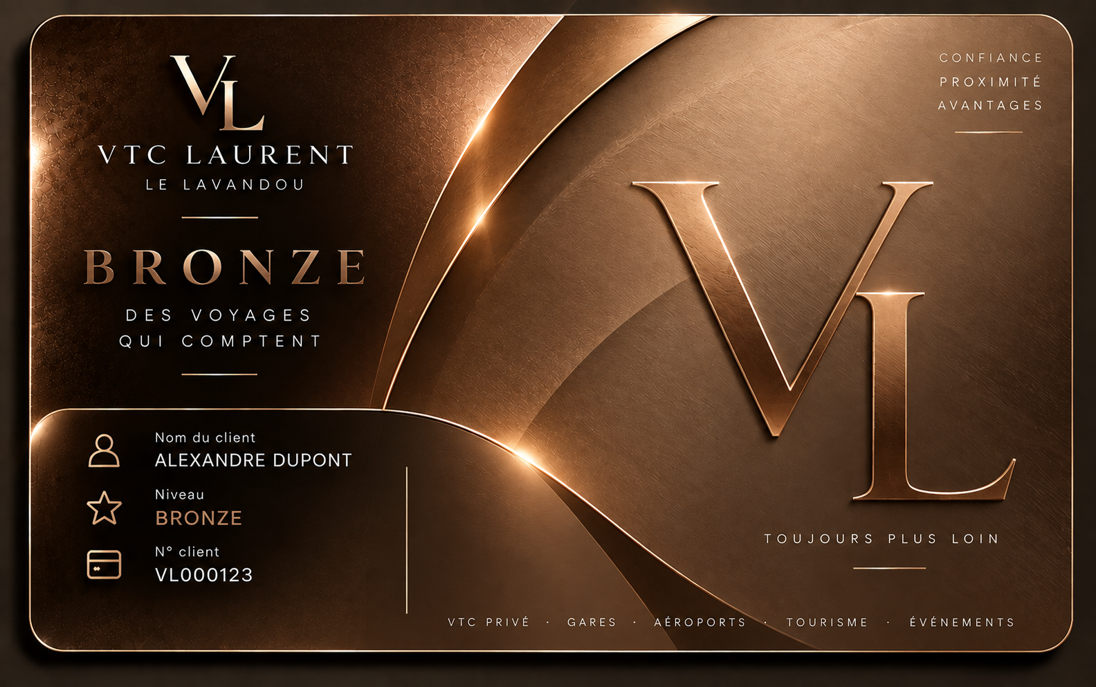 Carte fidélité Bronze