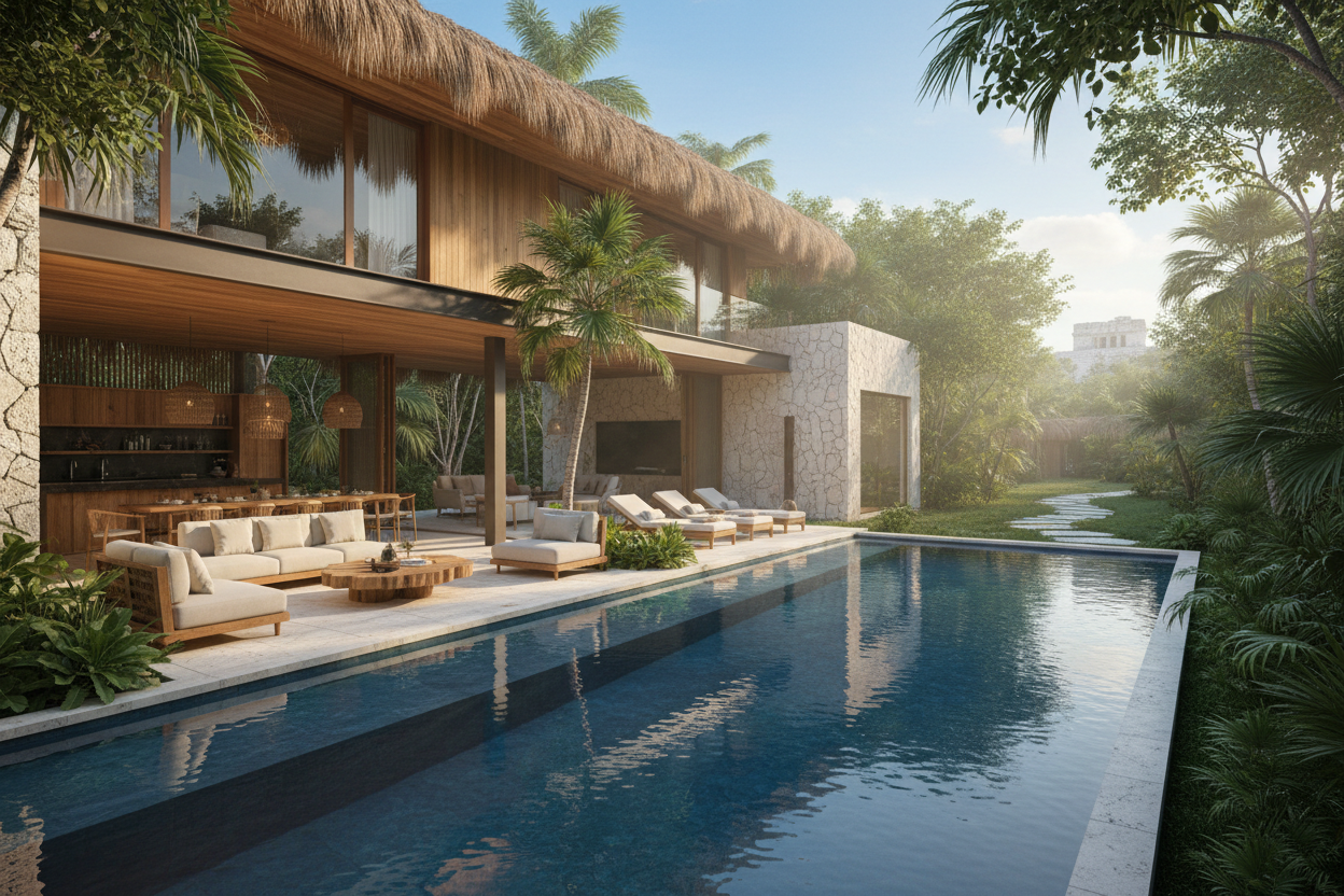 Modern Eco-Villa in Tulum Jungle