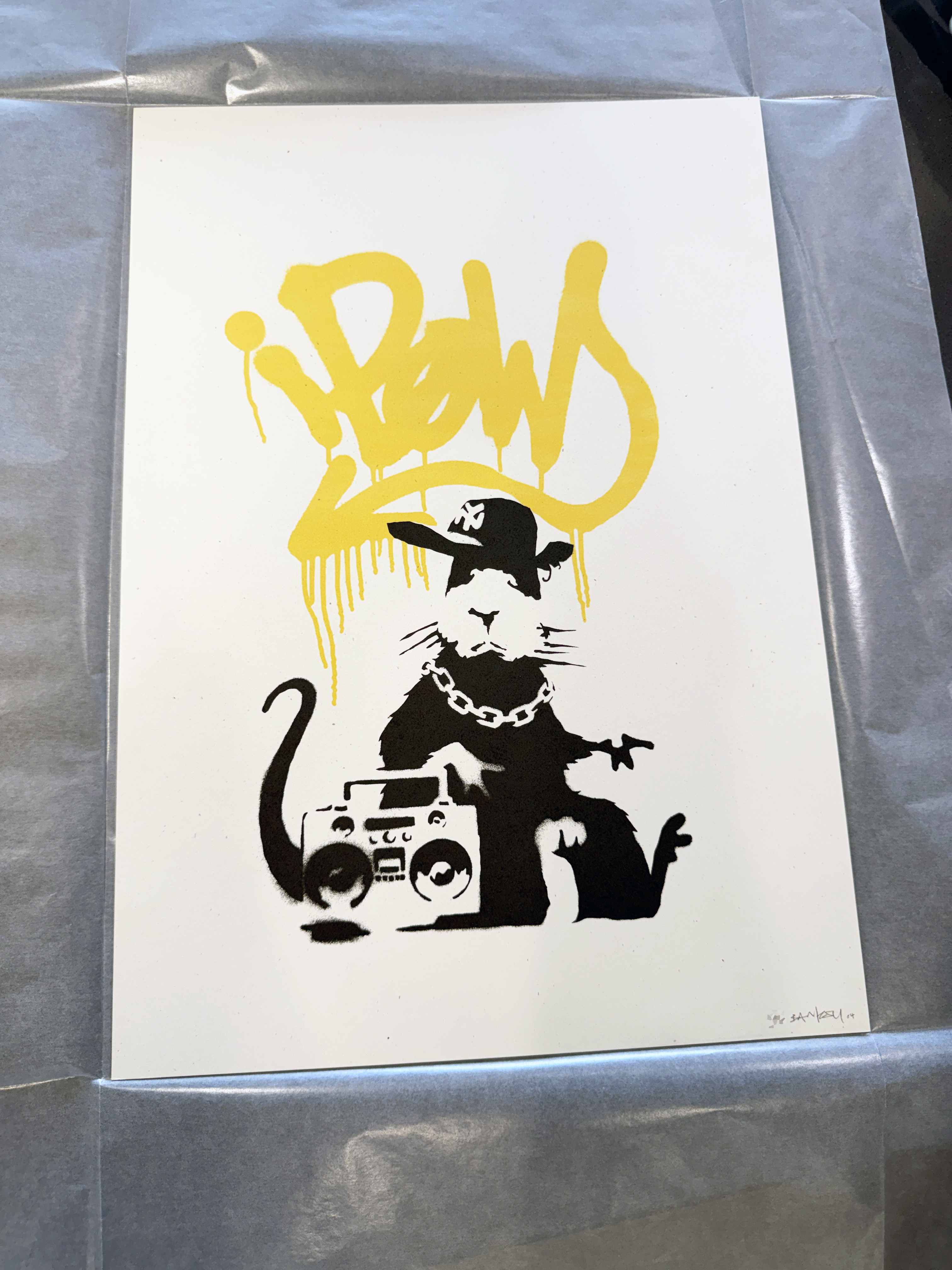 Banksy, Gangsta Rat Colour A/P Yellow