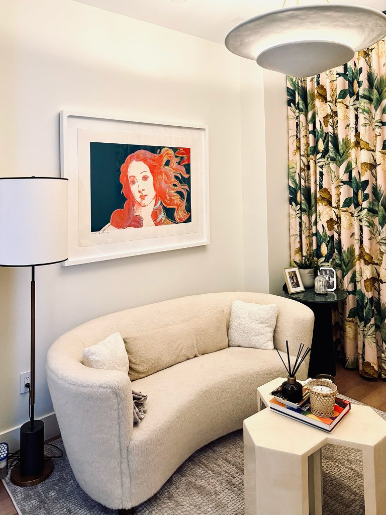Andy Warhol, Details of a Renaissance Painting (Sandro Botticelli, Birth of Venus) — privately placed in a New York residence. The kind of acquisition that happens quietly, through relationships, not at auction.