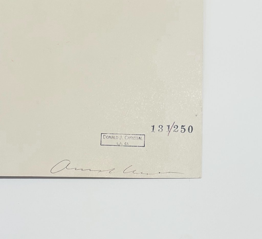 Andy Warhol Campbell's Soup Can verso — edition number and signature