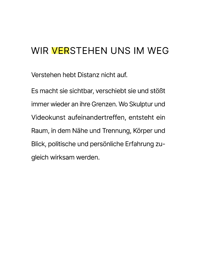 Wir Verstehen Uns Im Weg