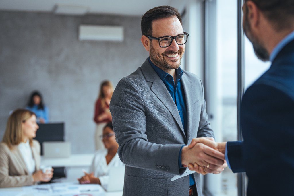 Senior healthcare IT leaders in a boardroom