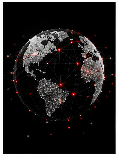 Global threat network visualization