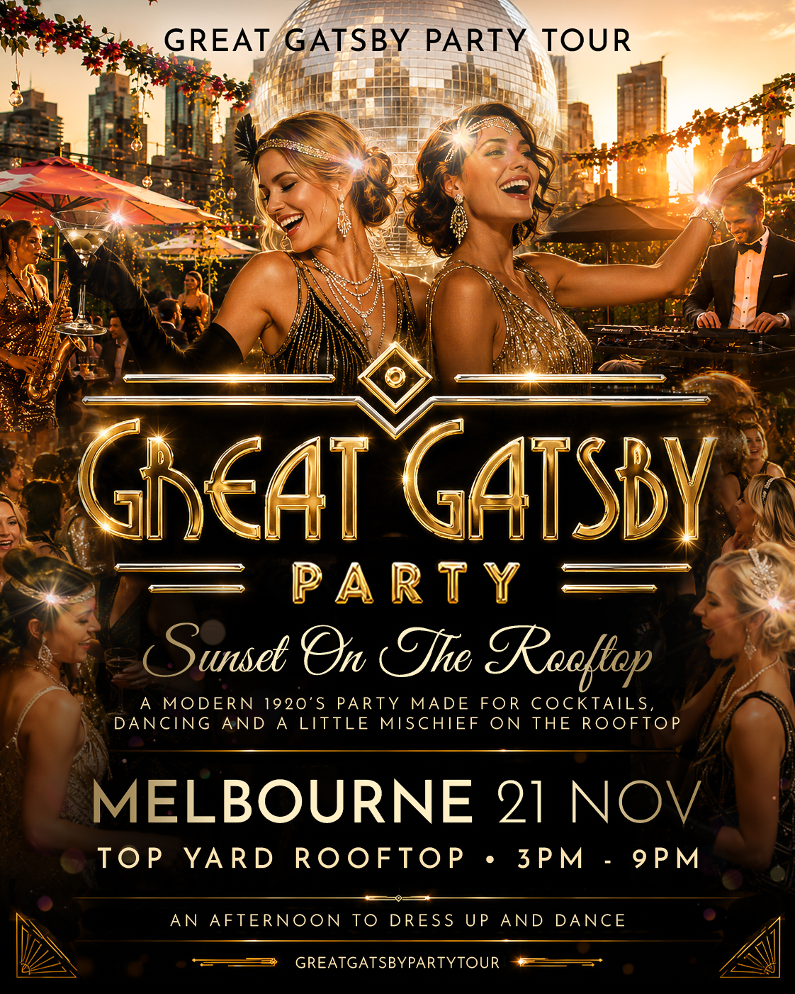 Great Gatsby Party Tour — Melbourne 21 November