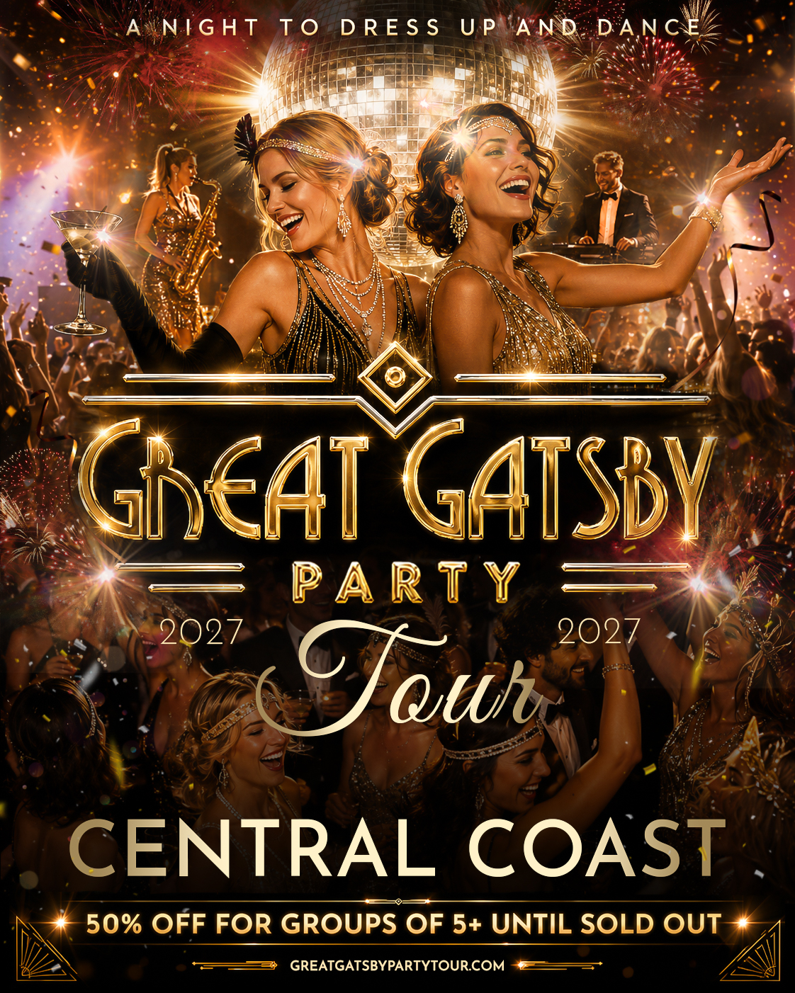 Great Gatsby Party Tour 2027 — Central Coast