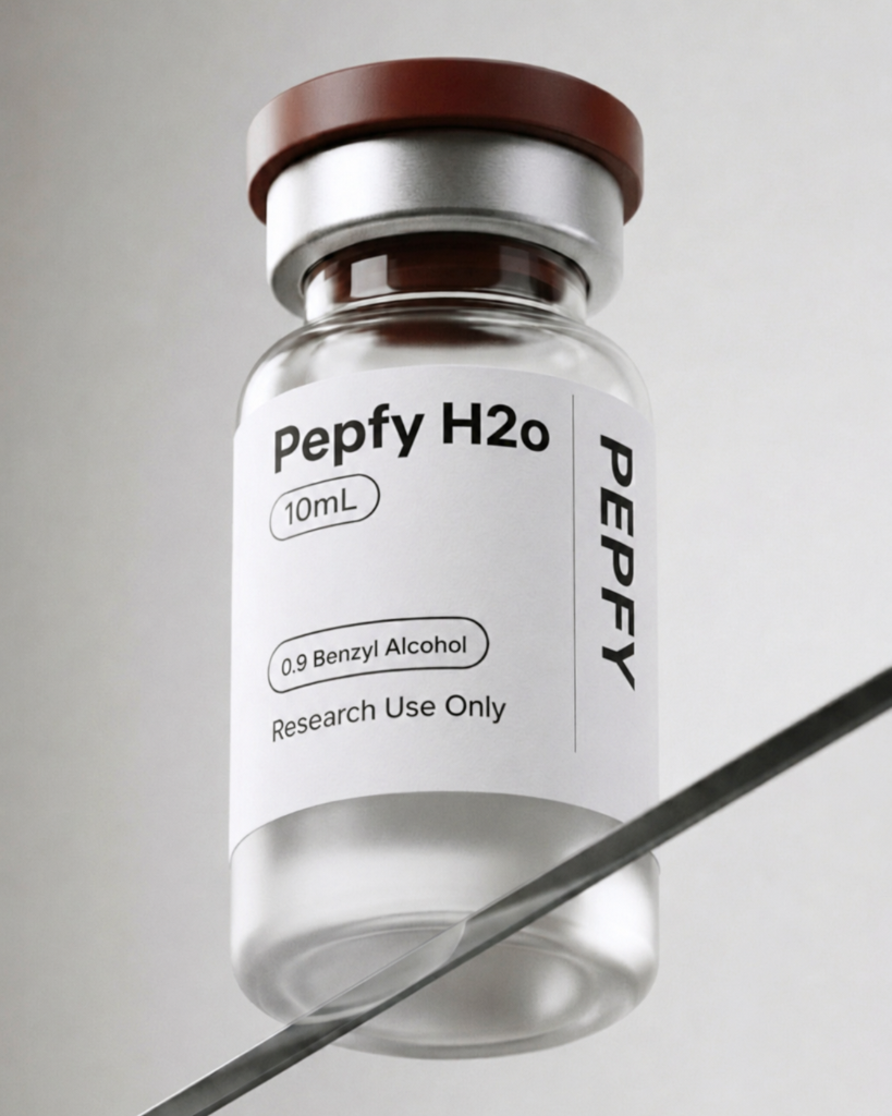 Pepfy H2O reference material vial