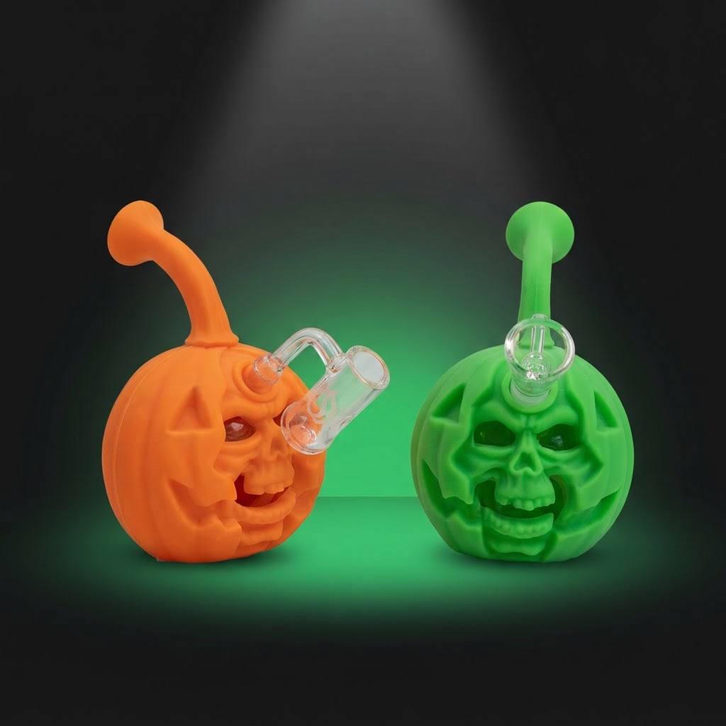 Halloween Pumpkin Skull Silicone Rig
