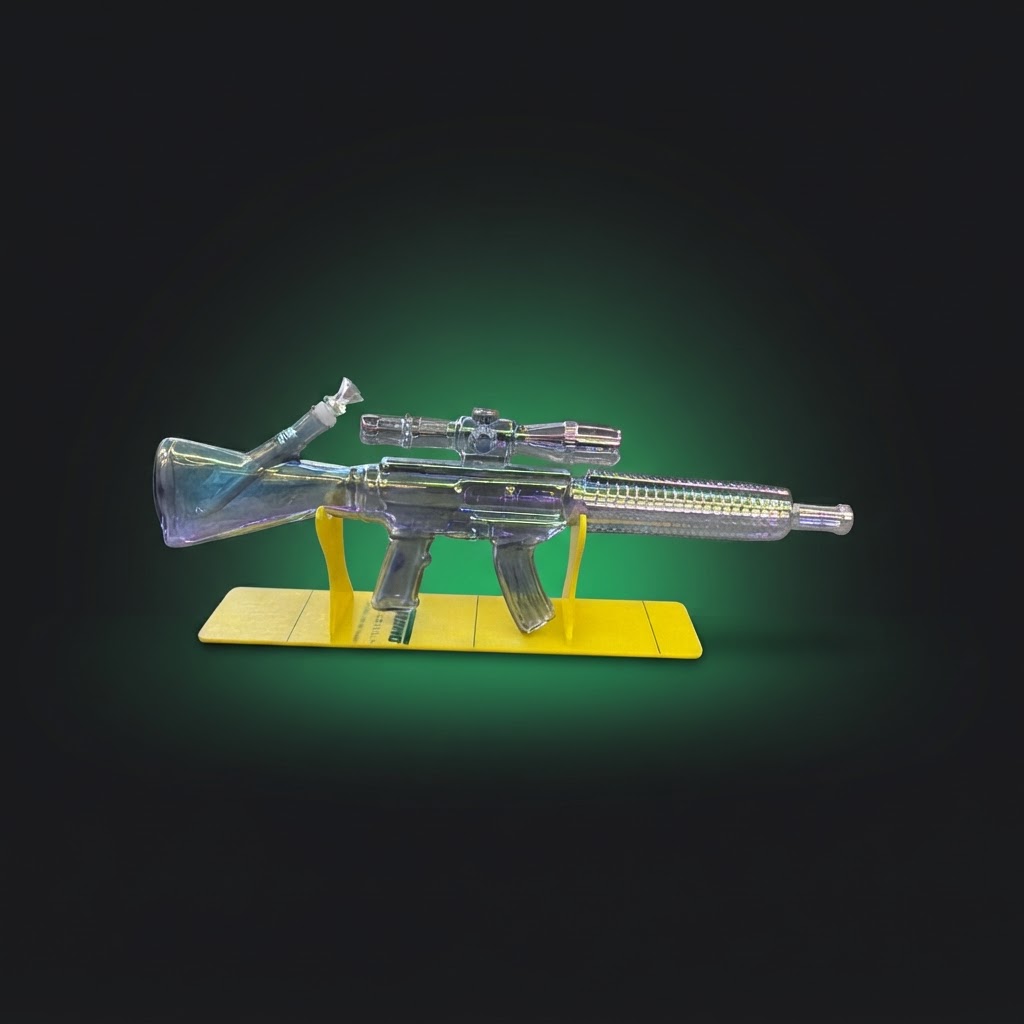 Rifle-Shaped Glass Bong