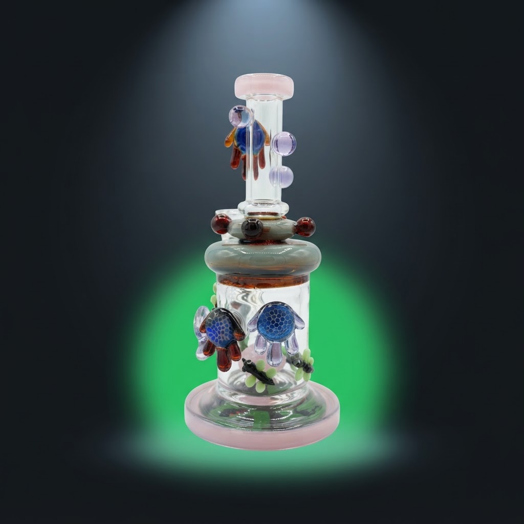Artisan Glass Bubbler Water Pipe