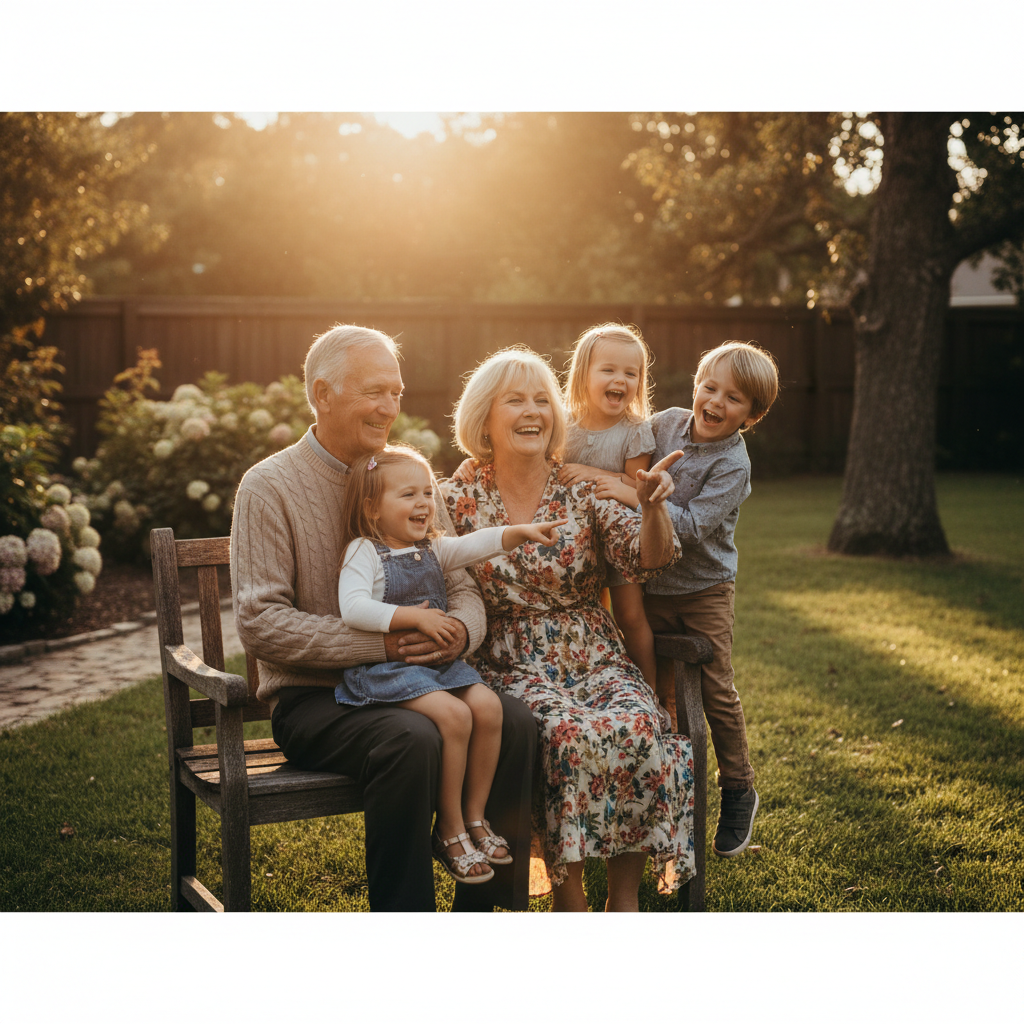 Grandparents with grandchildren