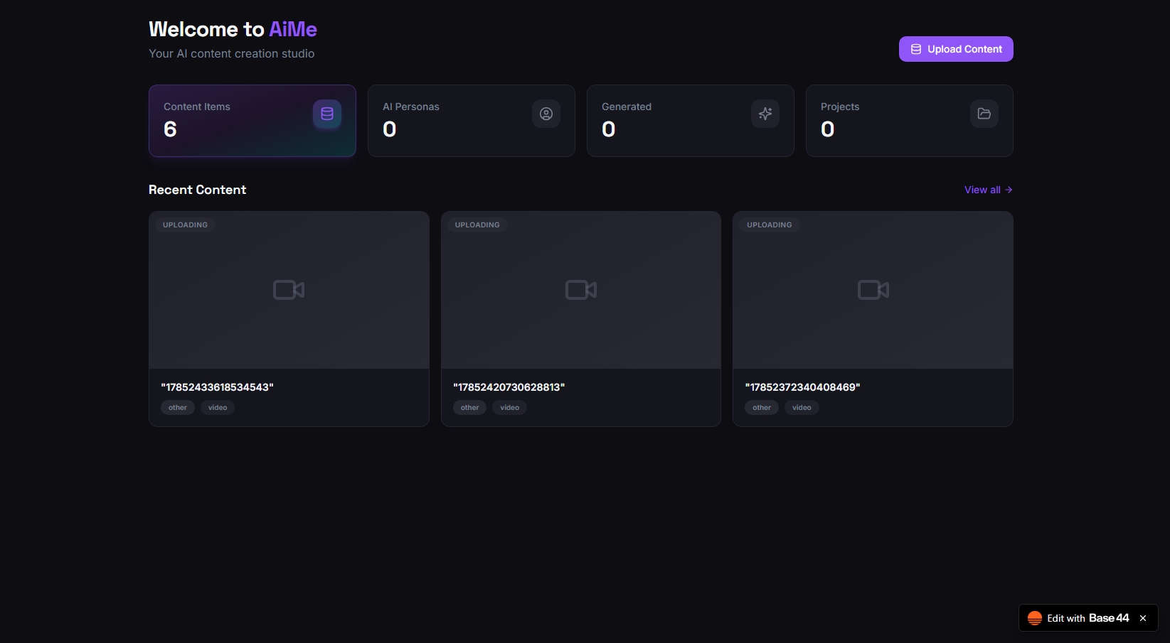 AiMe - AI Content Repurposing and Personal Digital Twin template preview