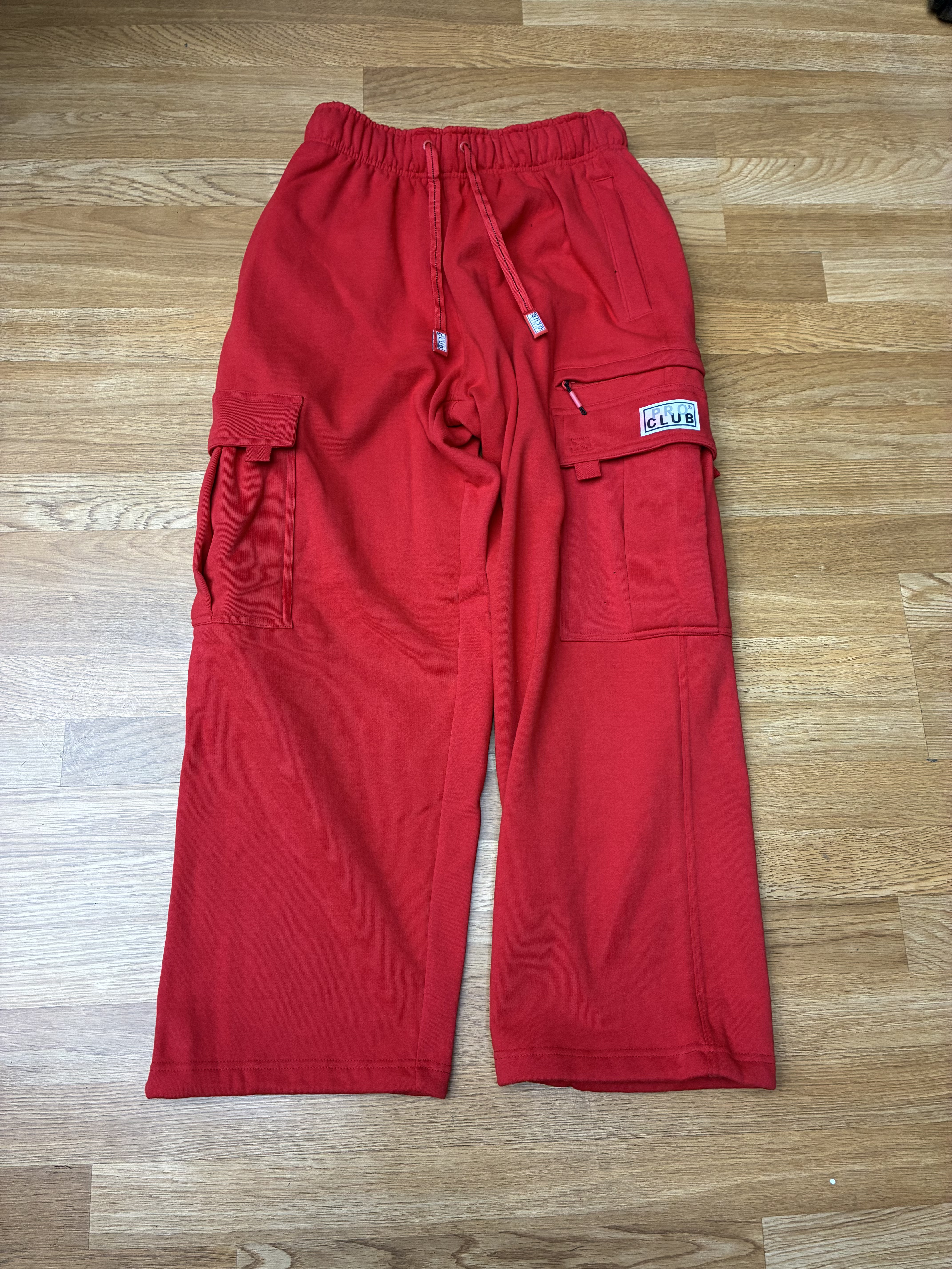 Pro Club Cargo Sweatpants Red
