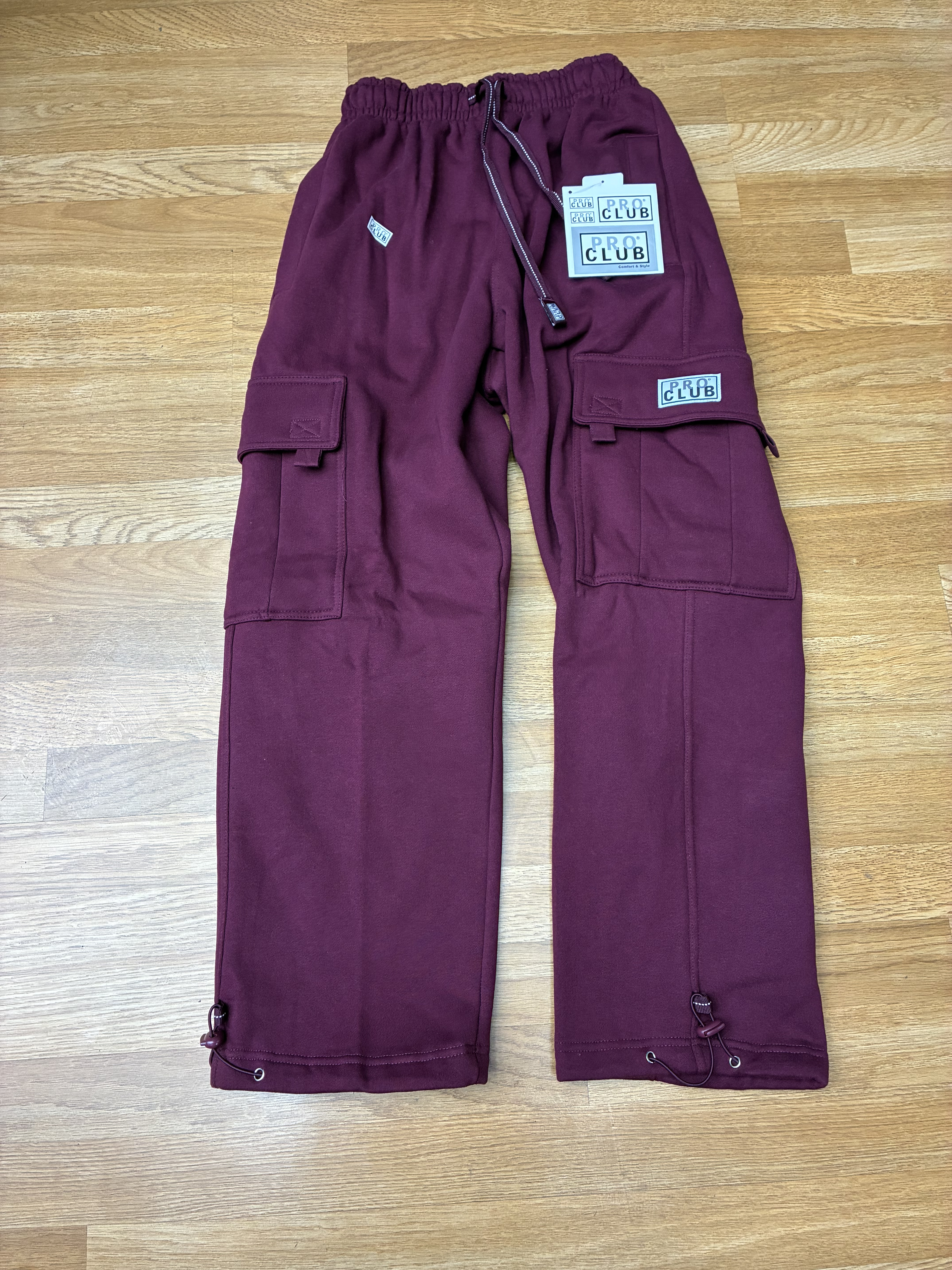 Pro Club Cargo Sweatpants Maroon