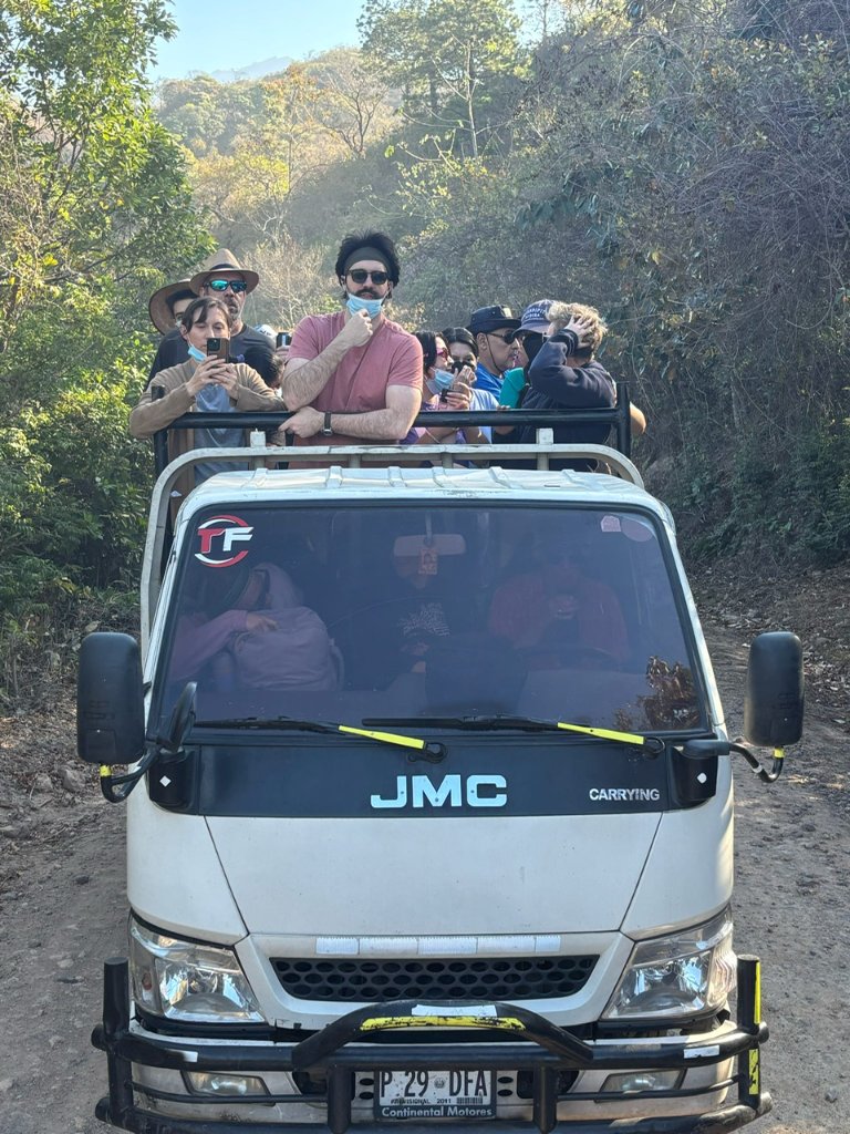 Team traveling to remote community