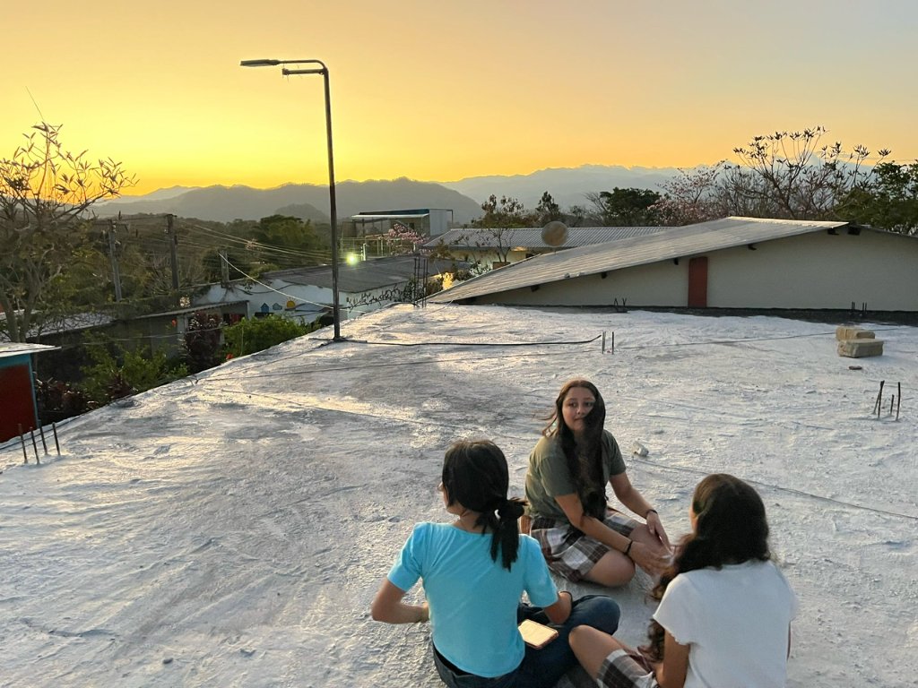 Sunset over El Salvador community