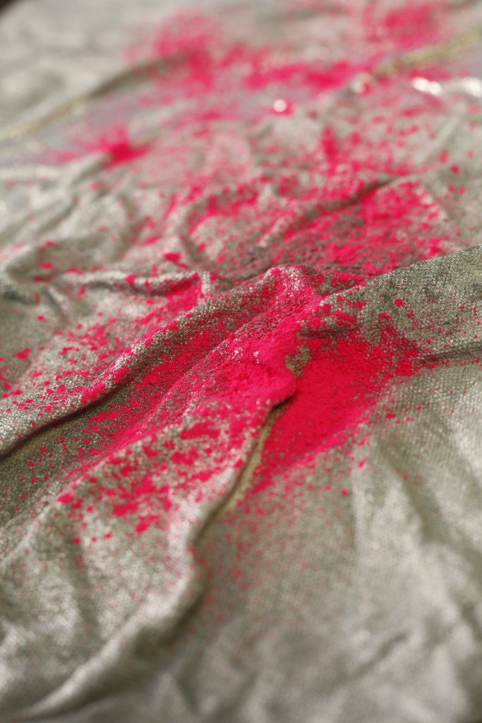 Pink Pigment Cluster on Silver