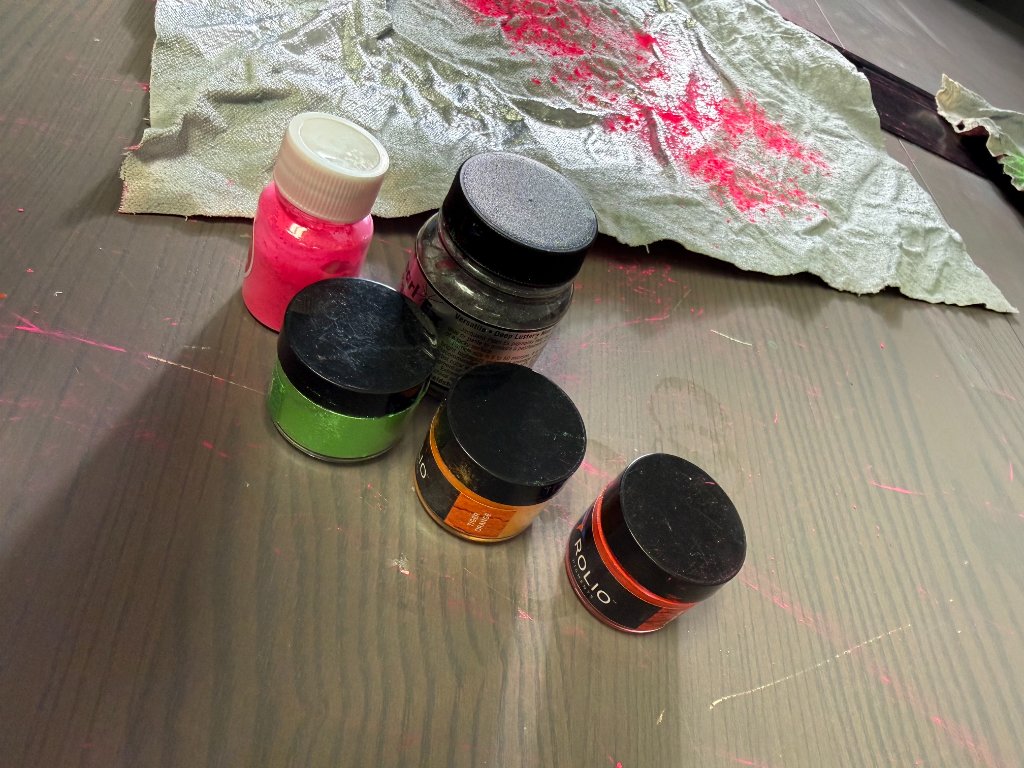 Pigment Jars and Fabric