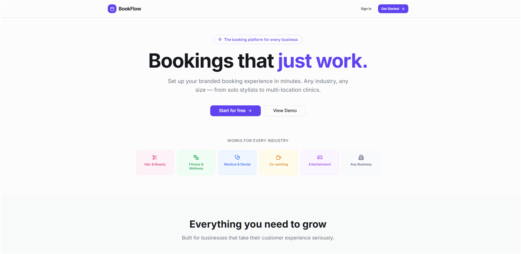 BookFlow template preview