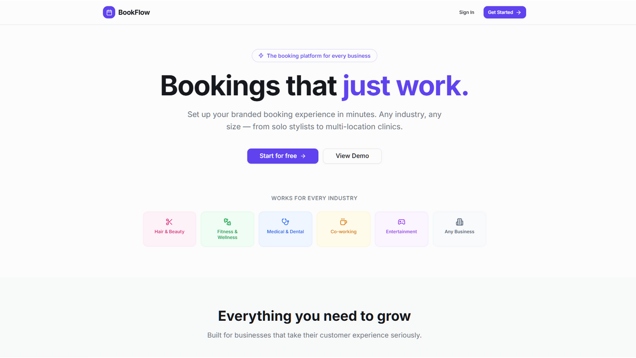 BookFlow template preview