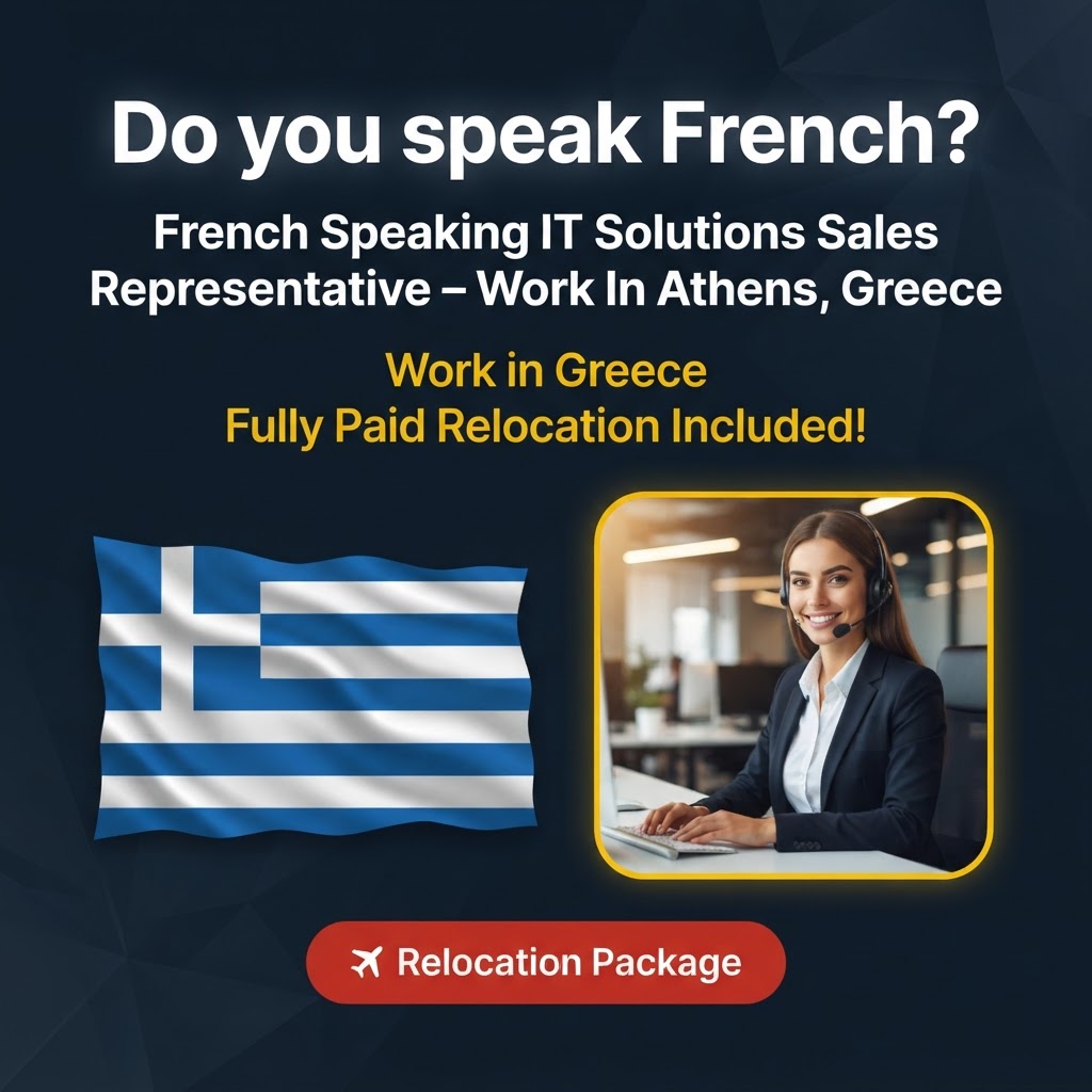 French Speaking IT Solutions Sales Representative – Work In Athens, Greece job in Greece - Mercier Consultancy