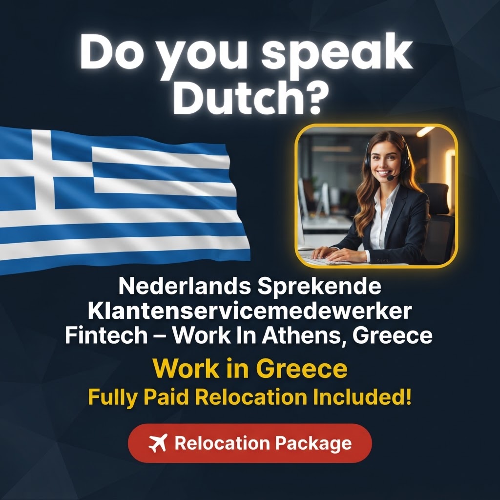 Nederlands Sprekende Klantenservicemedewerker Fintech – Work In Athens, Greece job in Greece - Mercier Consultancy