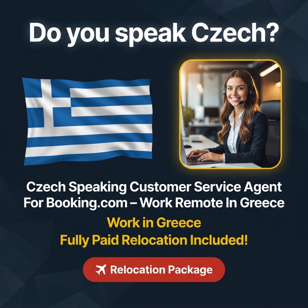 Czech Speaking Customer Service Agent For Booking.com – Work Remote In Greece job in Greece - Mercier Consultancy