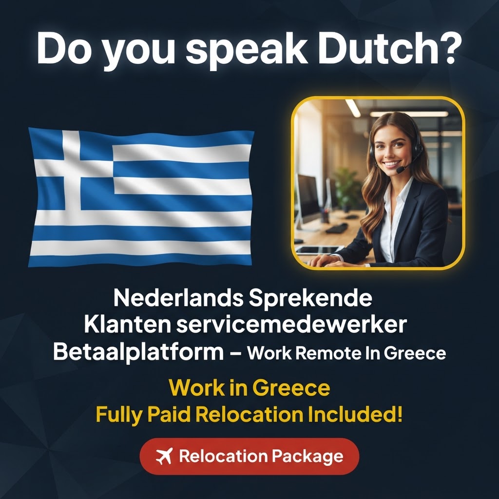 Nederlands Sprekende Klantenservicemedewerker Betaalplatform – Work Remote In Greece job in Greece - Mercier Consultancy