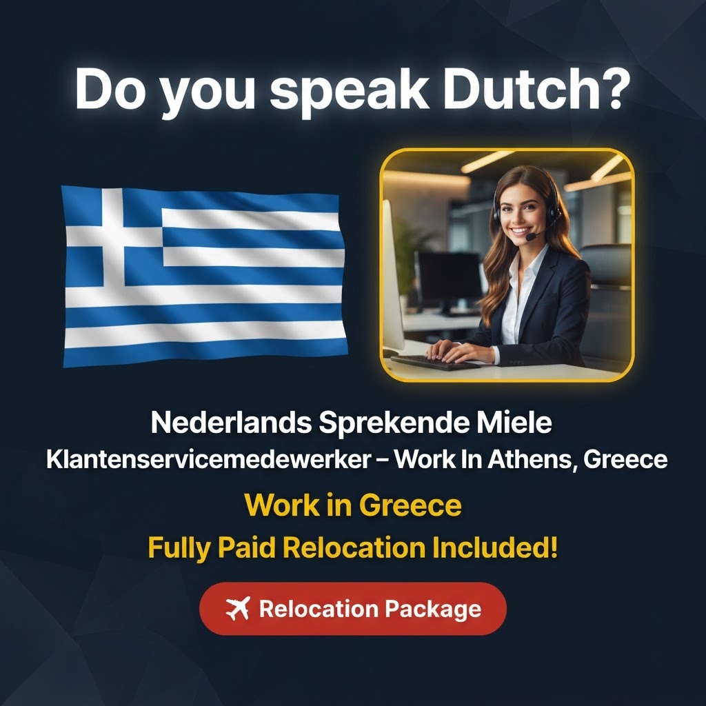 Nederlands Sprekende Miele Klantenservicemedewerker – Work In Athens, Greece job in Greece - Mercier Consultancy