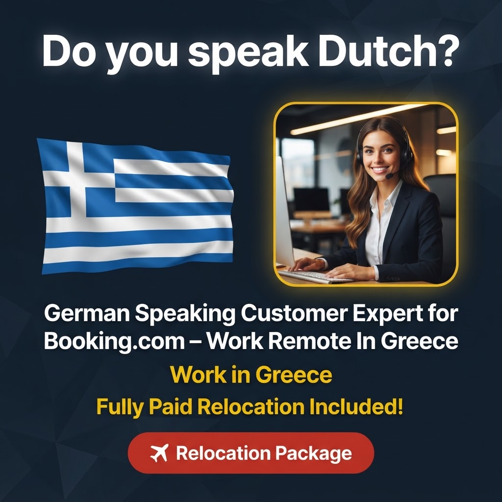 German Speaking Customer Expert for Booking.com – Work Remote In Greece job in Greece - Mercier Consultancy