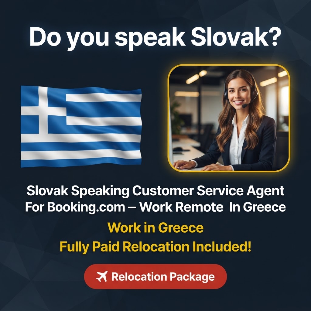Slovak Speaking Customer Service Agent For Booking.com – Work Remote In Greece job in Greece - Mercier Consultancy